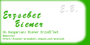 erzsebet biener business card